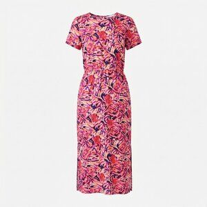 NIC+ZOE Blurred Floral Cotton T-Shirt Dress Women’s